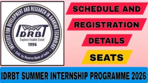 IDRBT Summer Internship Programme 2026